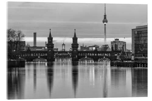 Acrylglasbild Oberbaumbrücke Berlin Skyline