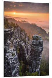 Gallery Print Sonnenaufgang in der Sächsischen Schweiz beim Höllenhund