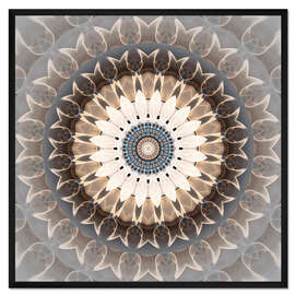 Gerahmter Kunstdruck Mandala Leichtigkeit