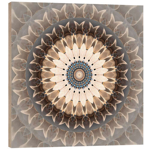 Quadro de madeira Mandala easiness