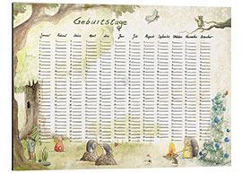 Aluminium print Birthday calendar for kids (German)