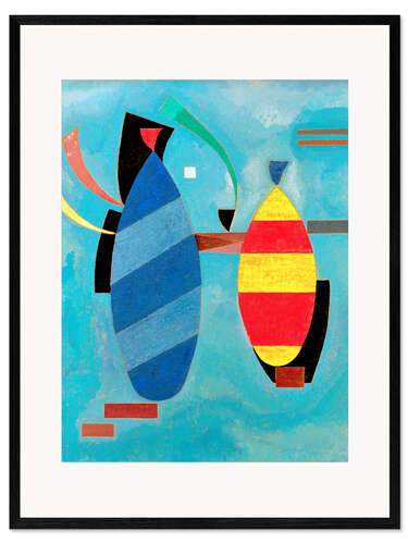 Framed art print Both striped