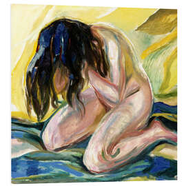 Foam board print Female nude kneeling