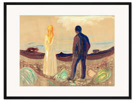 Gerahmter Kunstdruck Zwei Menschen. Die einsamen IV
