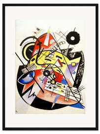 Gerahmter Kunstdruck Weißer Punkt (Komposition 248)