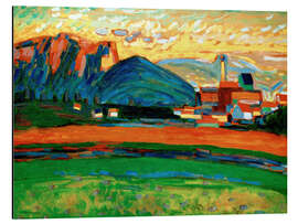 Magnettafel Berglandschaft mit Dorf I