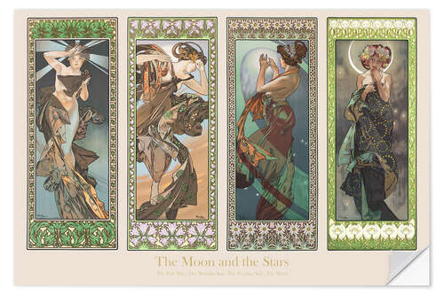 Autocolante decorativo The Moon and the Stars (A Lua e as estrelas)