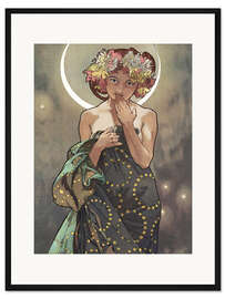 Gerahmter Kunstdruck Der Mond und die Sterne - Der Mond (Detail)