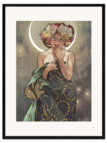 Framed art print The Moon and the Stars - The Moon (detail)