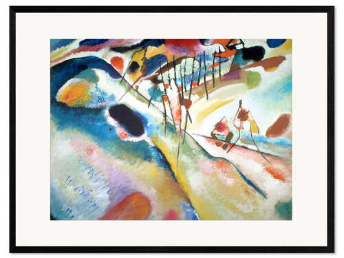 Ingelijste kunstdruk Landscape (Daugavpils)