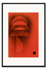 Gerahmter Kunstdruck Gedämpfte Glut - Wassily Kandinsky