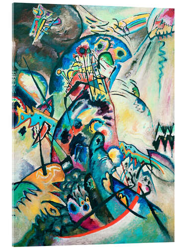 Tableau en verre acrylique Nœud bleu
