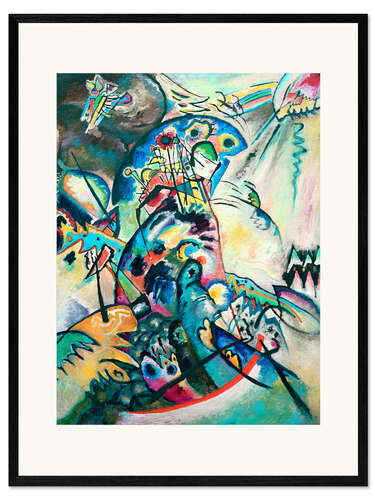 Kunsttryk i ramme Blue bow