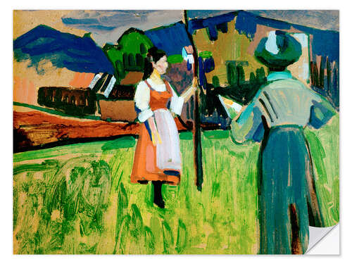 Autocolante decorativo Murnau - Gabriele Münter Painting