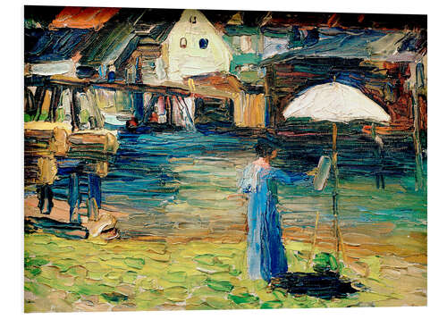 Foam board print Kallmünz - Gabriele Münter Painting I