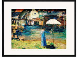 Gerahmter Kunstdruck Kallmünz - Gabriele Münter beim Malen I