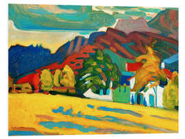 Foam board print Houses and Mountains