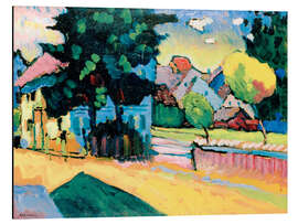 Magnettafel Murnau - Landschaft mit grünem Haus