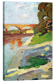 Canvas print The Isar near Grosshessolohe