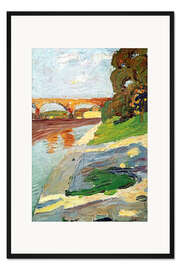 Gerahmter Kunstdruck München - Die Isar