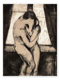 Stampa  Il bacio - Edvard Munch