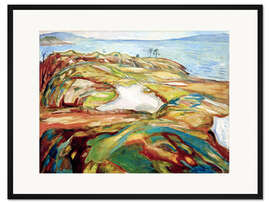 Gerahmter Kunstdruck Große Küstenlandschaft