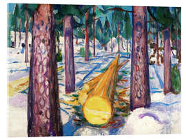 Acrylglasbild  Der gelbe Baumstamm - Edvard Munch
