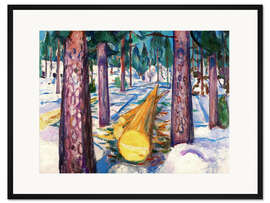 Gerahmter Kunstdruck Der gelbe Baumstamm