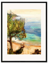 Innrammet kunsttrykk Landskap ved Nice - Edvard Munch