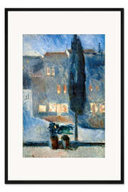 Gerahmter Kunstdruck Die Zypresse im Mondlicht