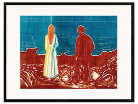 Gerahmter Kunstdruck Zwei Menschen. Die Einsamen III