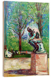 Trebilde Rodins Tenkeren i Dr. Lindes park - Edvard Munch