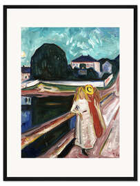 Gerahmter Kunstdruck Mädchen auf der Brücke, 1901