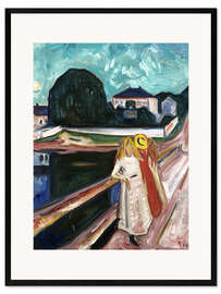 Gerahmter Kunstdruck Mädchen auf der Brücke, 1901