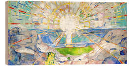 Hout print  De zon (detail) - Edvard Munch