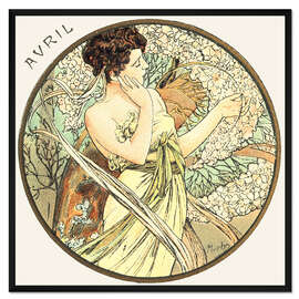 Gerahmter Kunstdruck Die Monate - April (Avril)