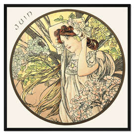 Gerahmter Kunstdruck Die Monate - Juni (Juin)