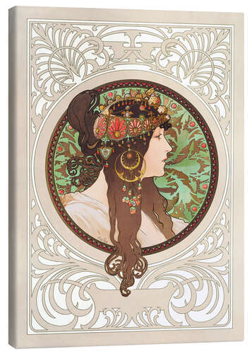 Canvas print Medallion with oriental woman