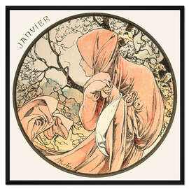 Gerahmter Kunstdruck Die Monate - Januar (Janvier)