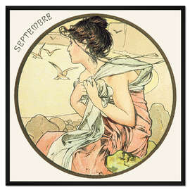 Gerahmter Kunstdruck Die Monate - September (Septembre)