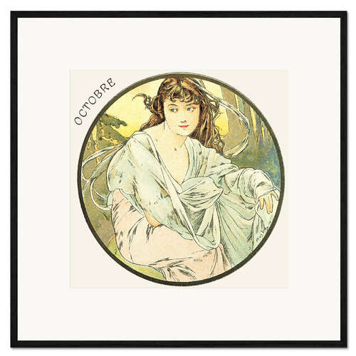 Ingelijste kunstdruk The Months - October (Octobre)