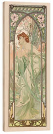 Wood print  The Four Times of the Day - Evening Contemplation - Alfons Mucha