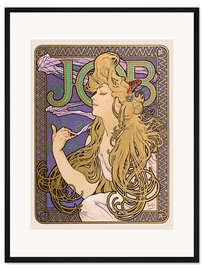 Gerahmter Kunstdruck Job, gold