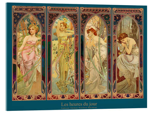 Acrylic print Les heures du jour (The Four Times of the Day)