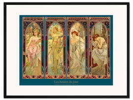 Gerahmter Kunstdruck Les heures du jour (Die Vier Tageszeiten)