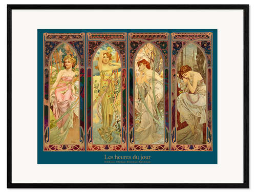 Kehystetty taidepainatus Les heures du jour (The Four Times of the Day)