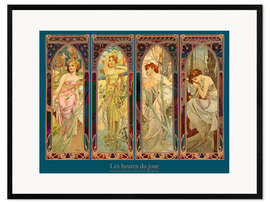 Impressão artística com moldura Les heures du jour (The Four Times of the Day)