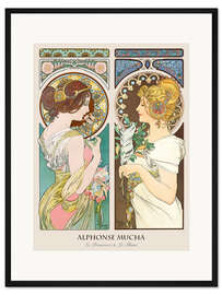 Gerahmter Kunstdruck Schlüsselblume &amp; Feder I