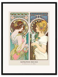 Framed art print La Primevère &amp; La Plume (Primrose &amp; Feather)