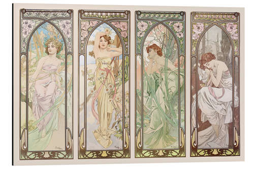 Tableau en aluminium Les heures du jour, 1899